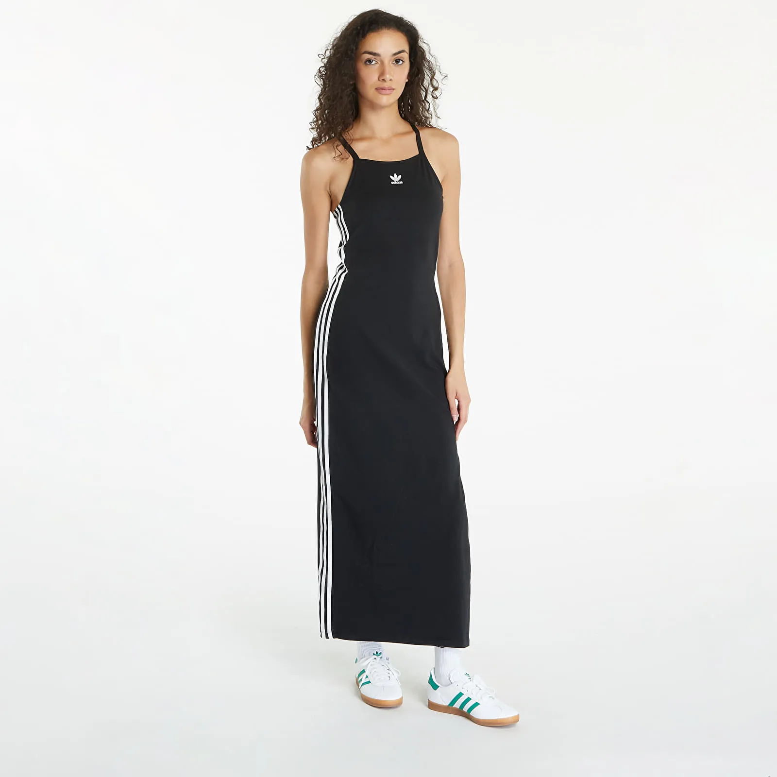 Vestido adidas 3 Stripe Dress Maxi
