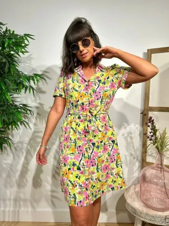 Vestido Camisero Floral HIBISSE