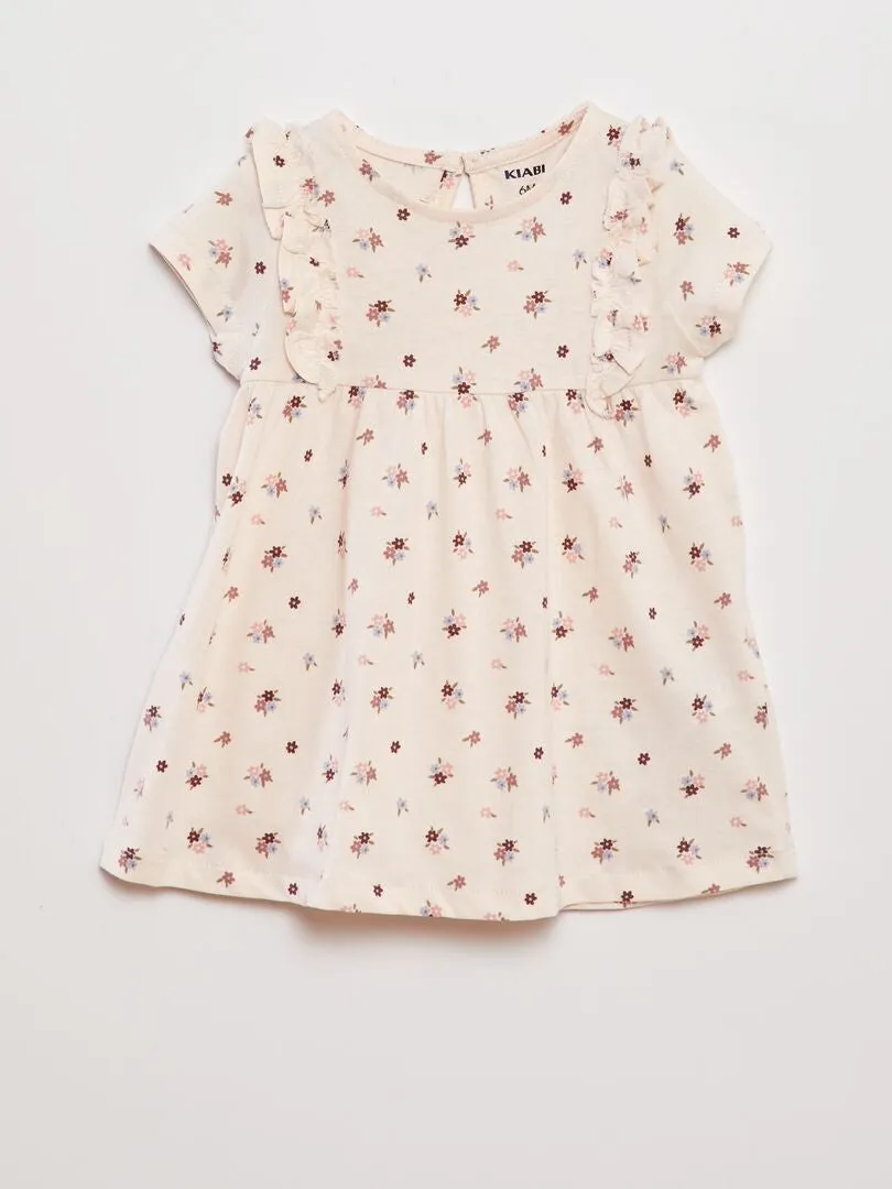 VESTIDO CON ESTAMPADO  ROSA