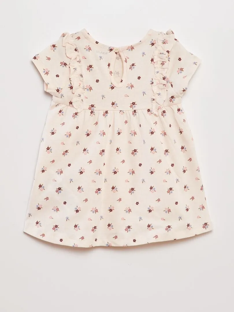 VESTIDO CON ESTAMPADO  ROSA