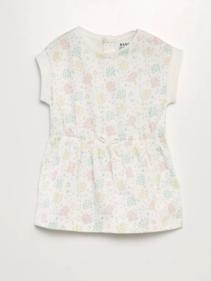 VESTIDO ESTAMPADO DE PUNTO  BLANCO