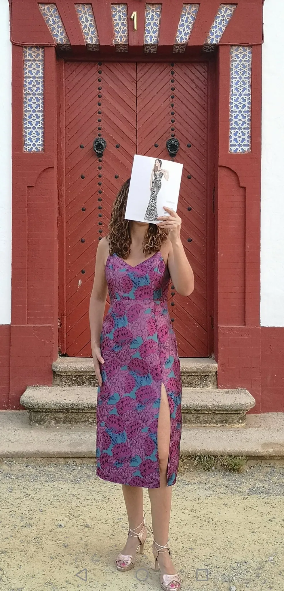 Vestido lencero midi