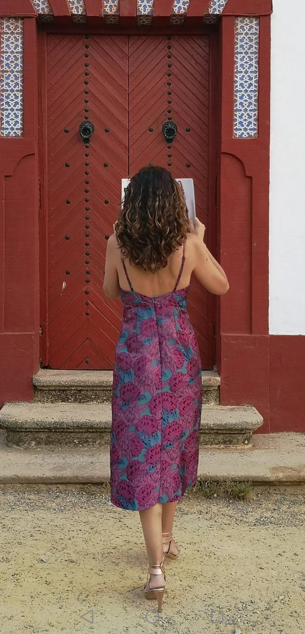 Vestido lencero midi