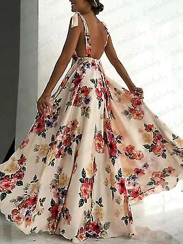 VESTIDOS DE VERANO NUEVO VERANO MUJER BOHO FLORAL LARGO MAXIXINHAN