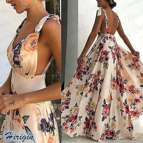 VESTIDOS DE VERANO NUEVO VERANO MUJER BOHO FLORAL LARGO MAXIXINHAN