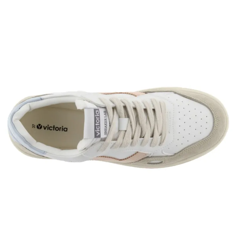 VICTORIA 1257101 Celeste Deportiva cordones V rosa