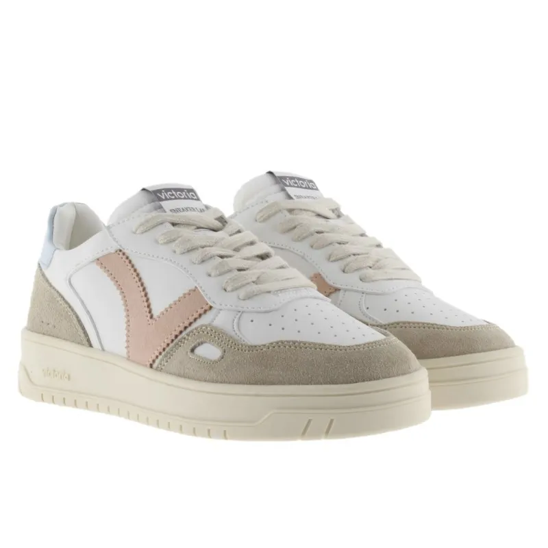 VICTORIA 1257101 Celeste Deportiva cordones V rosa