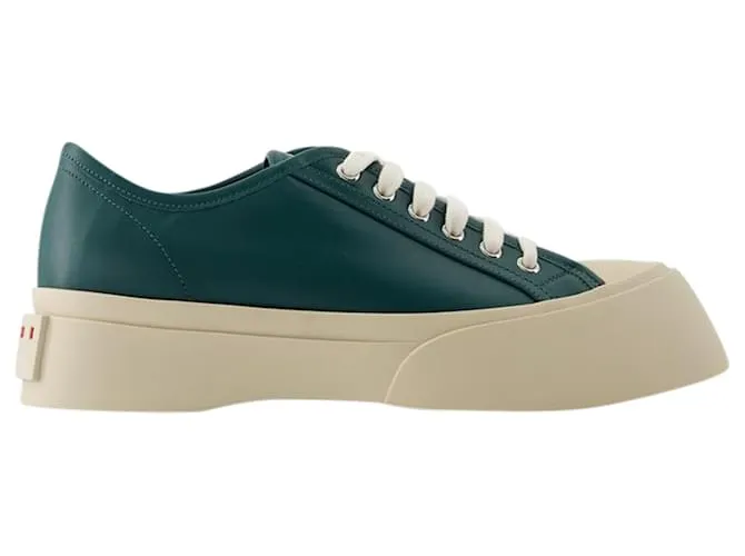 ZAPATILLAS CON CORDONES  MARNI  PIEL  VERDE 