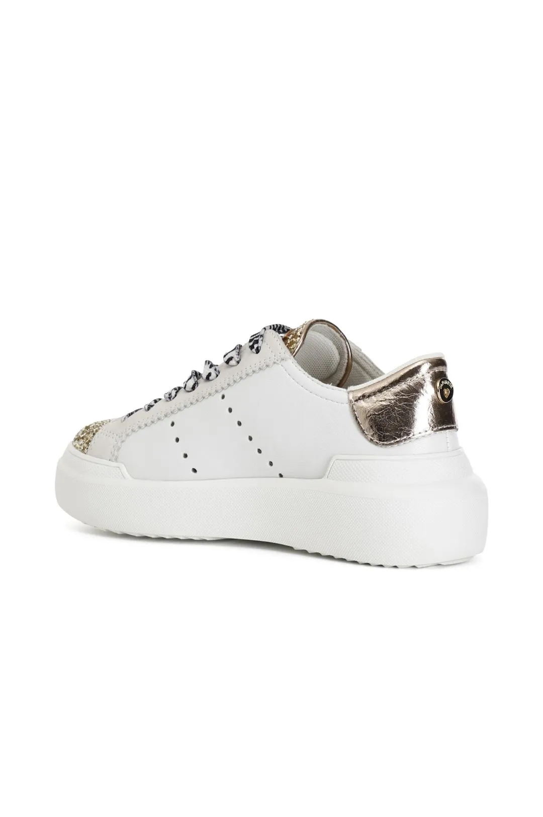 zapatillas con cordones white/gold