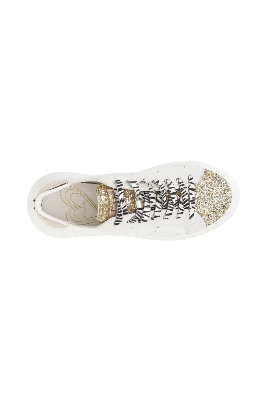 zapatillas con cordones white/gold