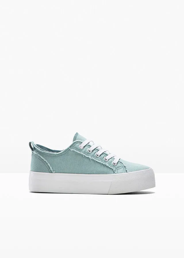 Zapatillas con plataforma Menta claro