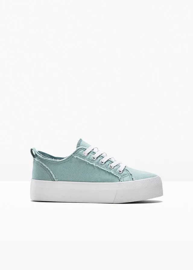 Zapatillas con plataforma Menta claro