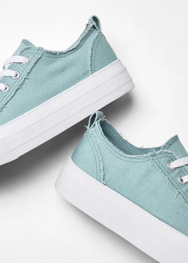 Zapatillas con plataforma Menta claro