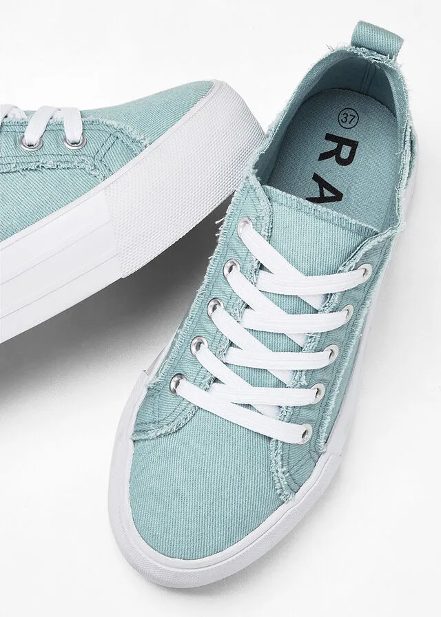 Zapatillas con plataforma Menta claro