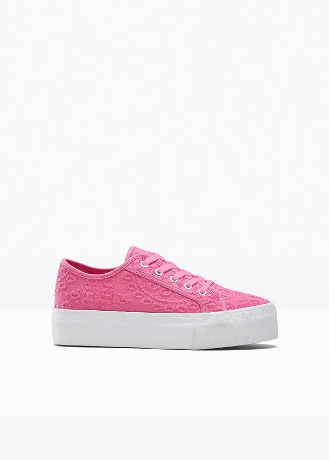 Zapatillas con plataforma Rosa flamenco