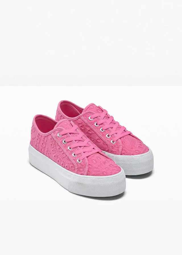 Zapatillas con plataforma Rosa flamenco