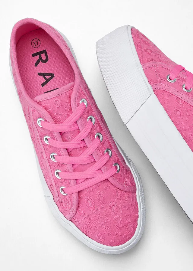 Zapatillas con plataforma Rosa flamenco