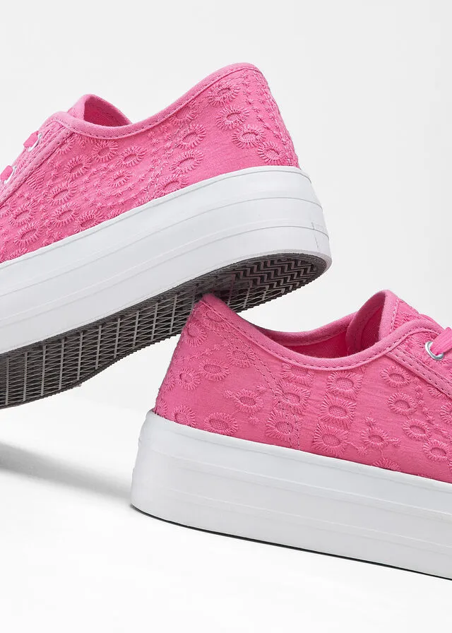 Zapatillas con plataforma Rosa flamenco