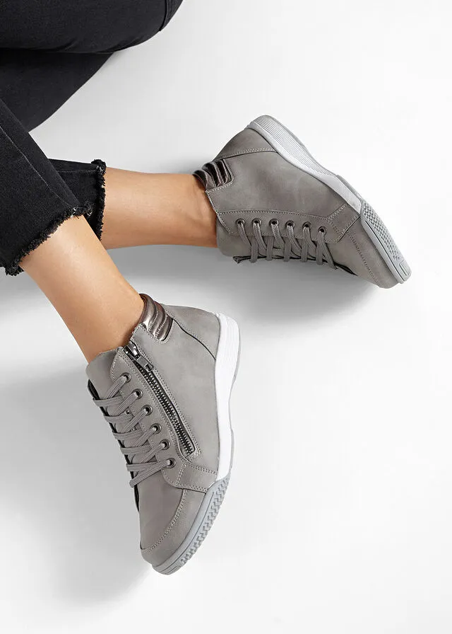 Zapatillas deportivas de caña alta Gris