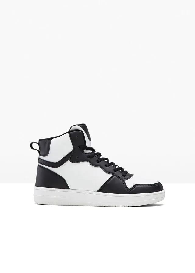 ZAPATILLAS DEPORTIVAS DE CAñA ALTA NEGROBLANCO