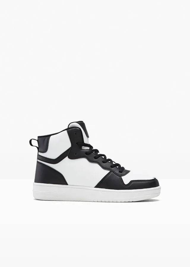 ZAPATILLAS DEPORTIVAS DE CAñA ALTA NEGROBLANCO