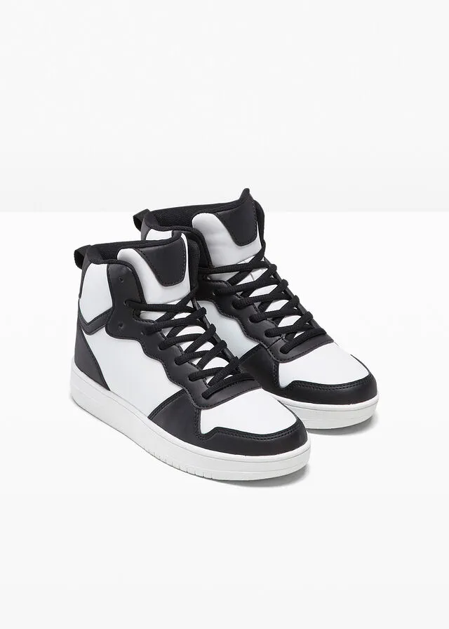 ZAPATILLAS DEPORTIVAS DE CAñA ALTA NEGROBLANCO