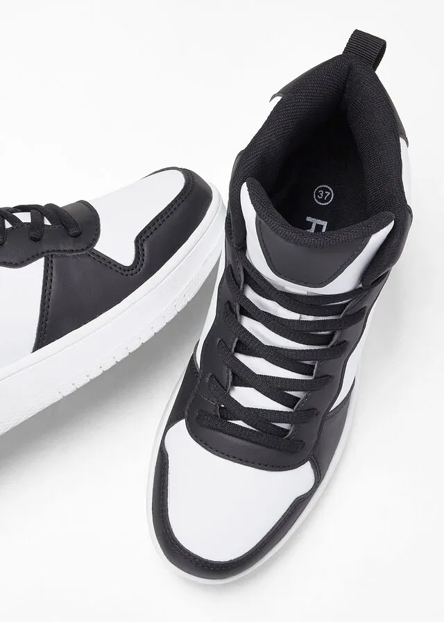 ZAPATILLAS DEPORTIVAS DE CAñA ALTA NEGROBLANCO