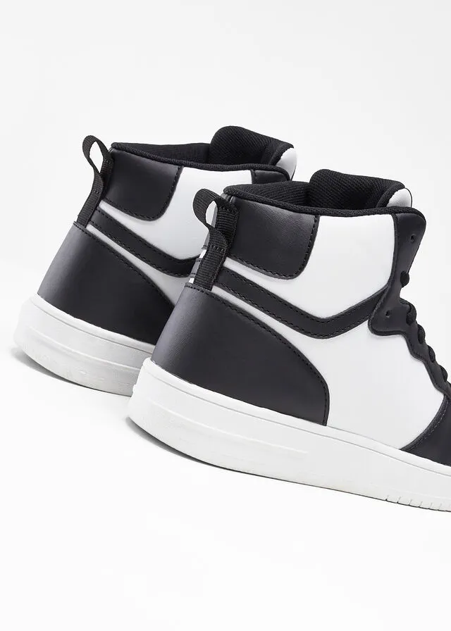 ZAPATILLAS DEPORTIVAS DE CAñA ALTA NEGROBLANCO