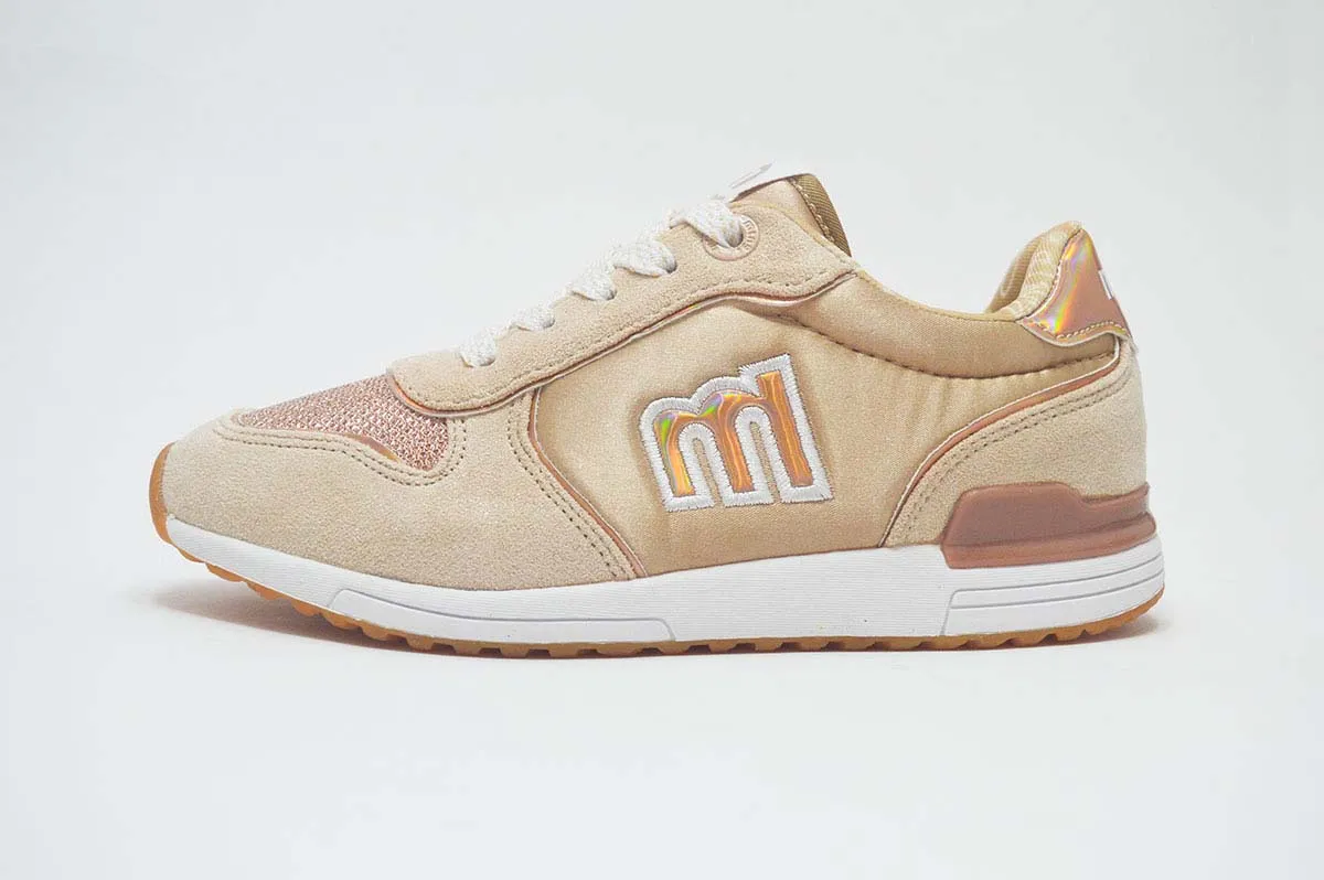 Zapatillas deportivas dorado sin cordones niñas