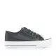 Zapatillas deportivas Owel de piel sintética negras de plataforma bajas con cordones