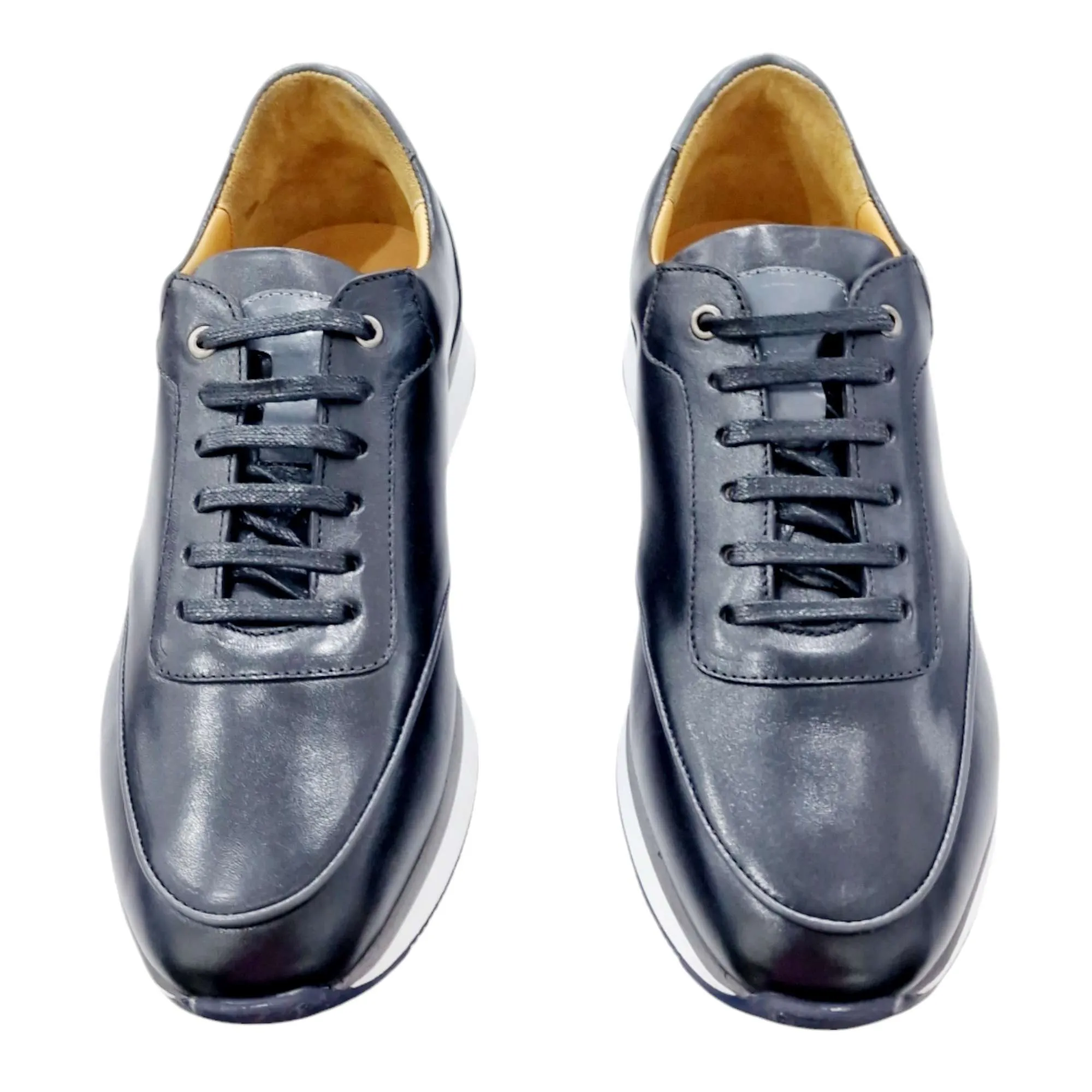 ZAPATILLAS HOMBRE VESTIR PIEL NEGRO NEGRO