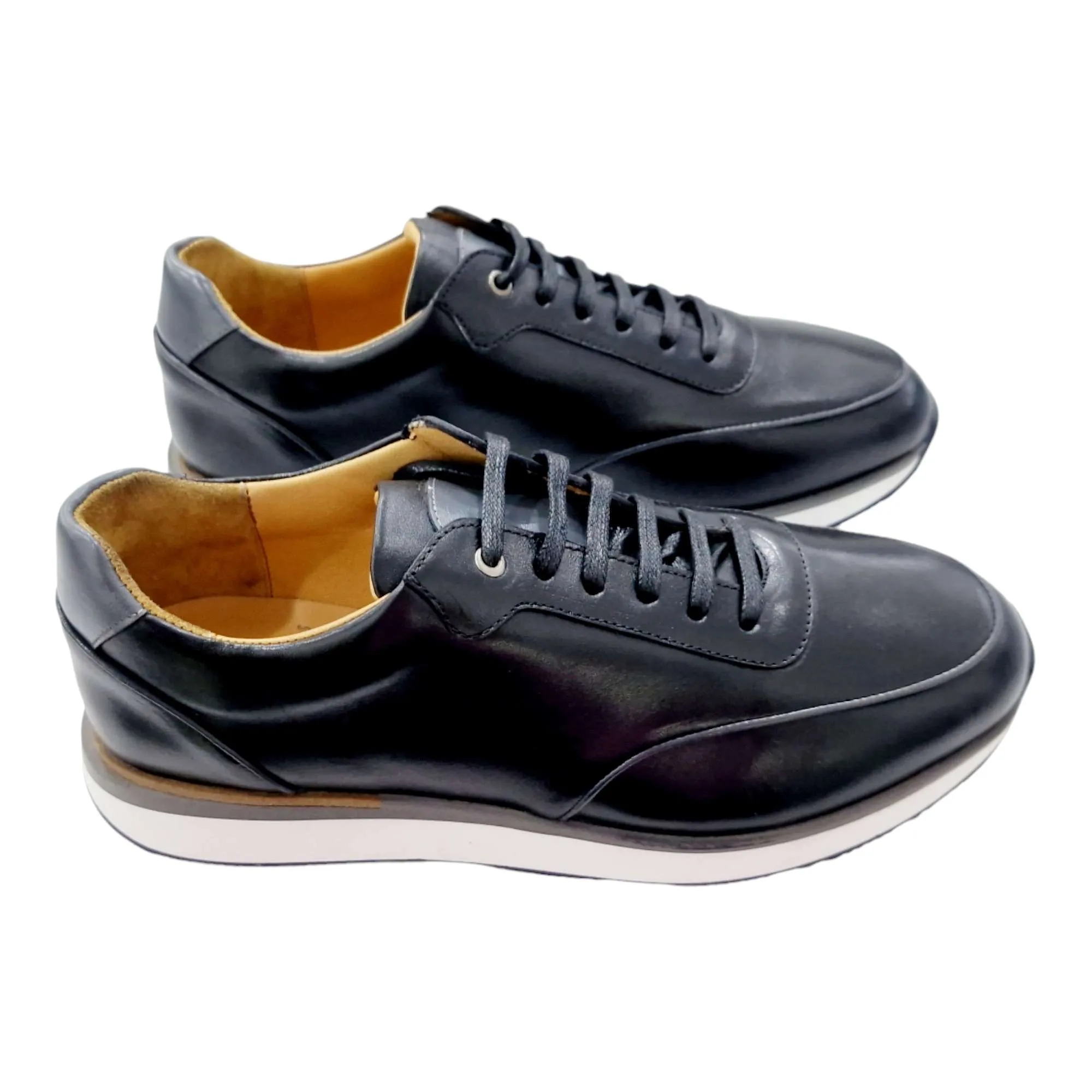 ZAPATILLAS HOMBRE VESTIR PIEL NEGRO NEGRO