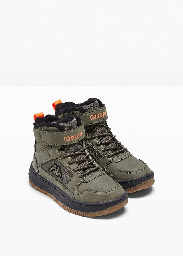 ZAPATILLAS KAPPA DE CAñA ALTA PARA NIñOS CAQUINEGRO