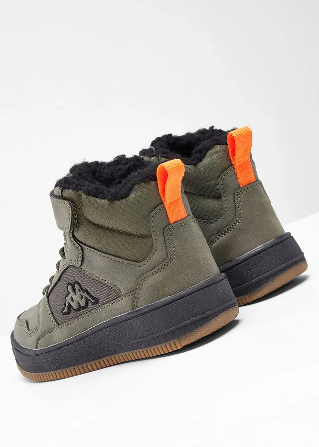 ZAPATILLAS KAPPA DE CAñA ALTA PARA NIñOS CAQUINEGRO