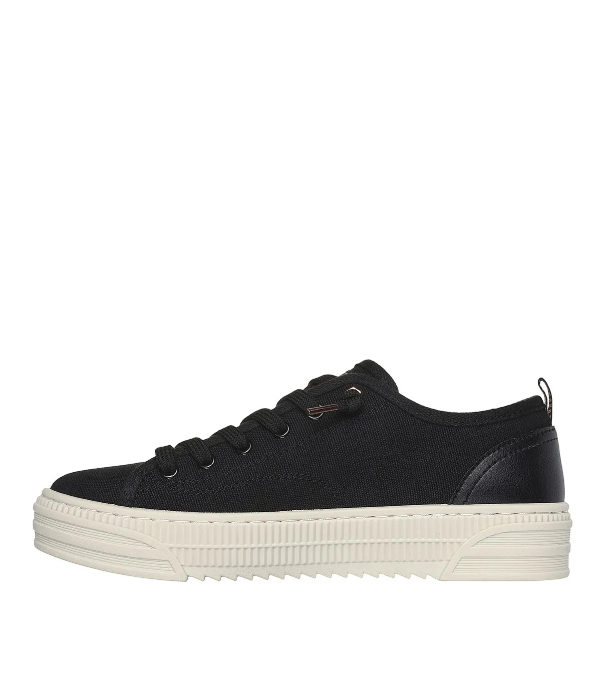 ZAPATILLAS PLATAFORMA CON CORDONES SKECHERS BOBSCOPA 114640 NEGRO