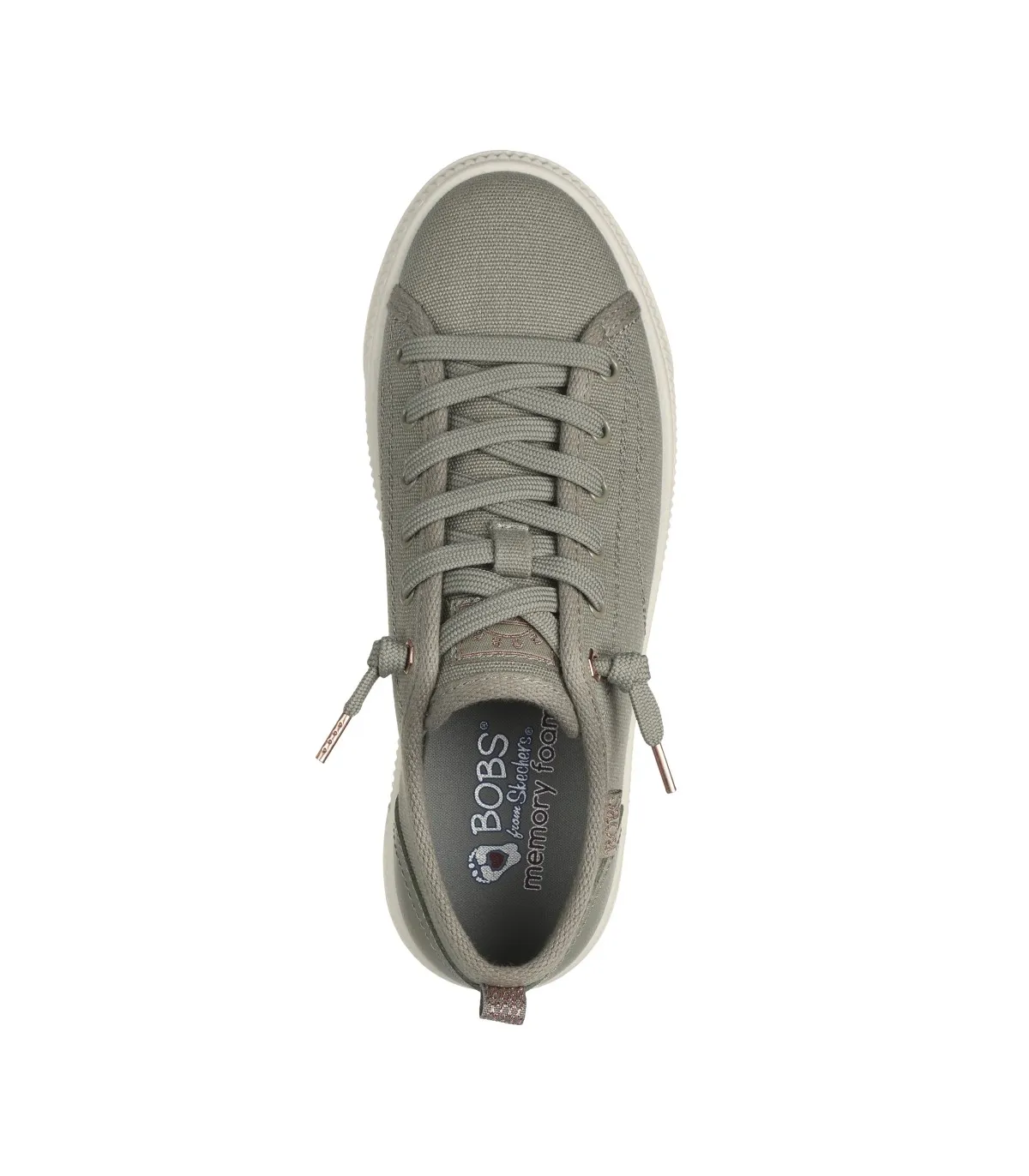 ZAPATILLAS PLATAFORMA CON CORDONES SKECHERS BOBSCOPA 114640 VERDE