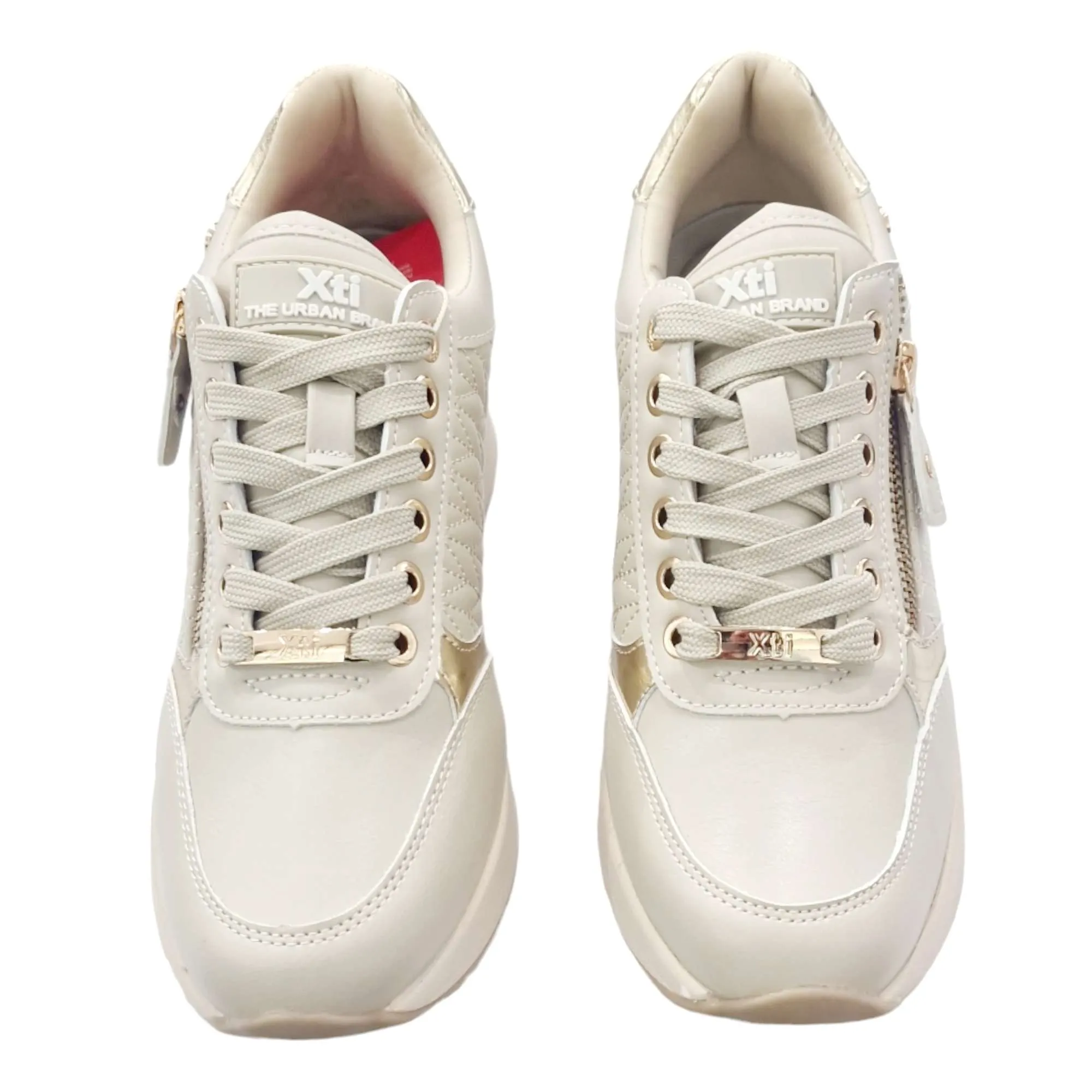 ZAPATILLAS XTI CUNA INTERIOR CREMALLERA MUJER BEIGE