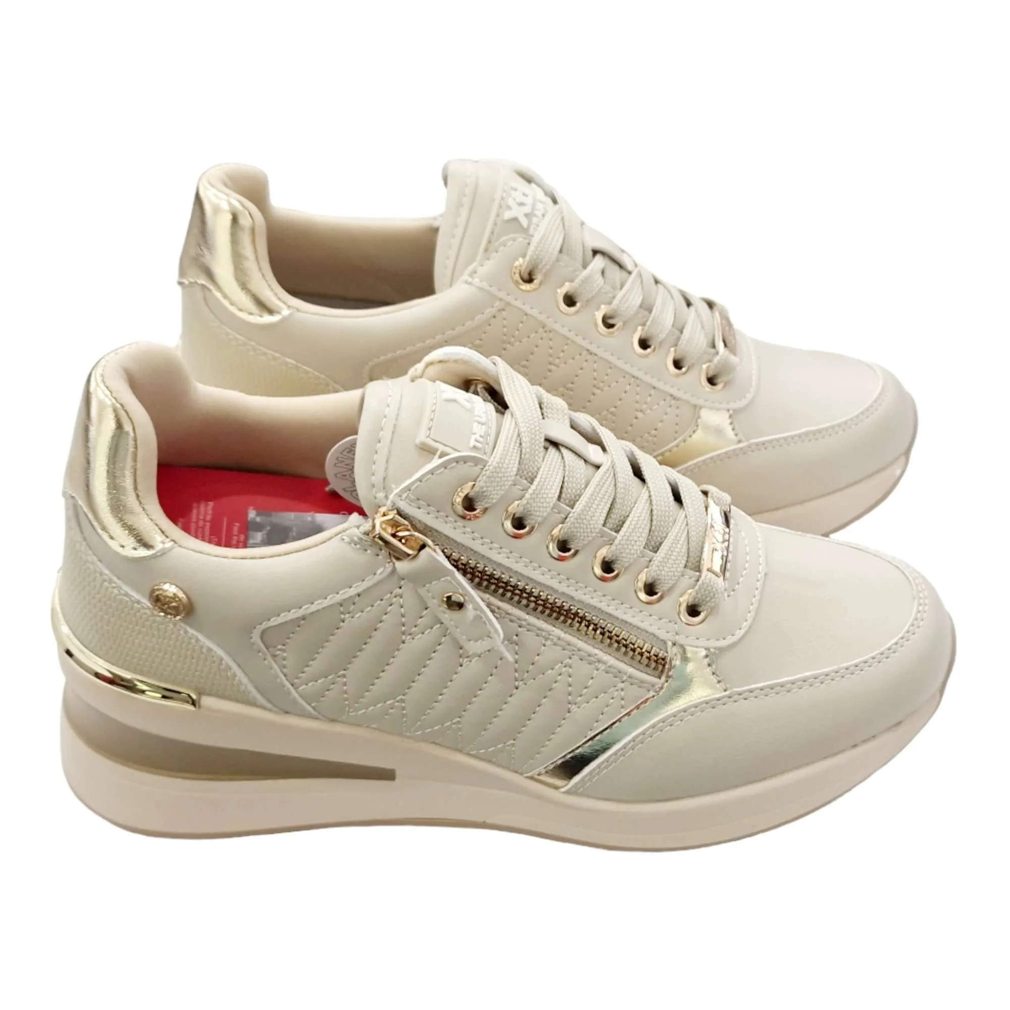 ZAPATILLAS XTI CUNA INTERIOR CREMALLERA MUJER BEIGE