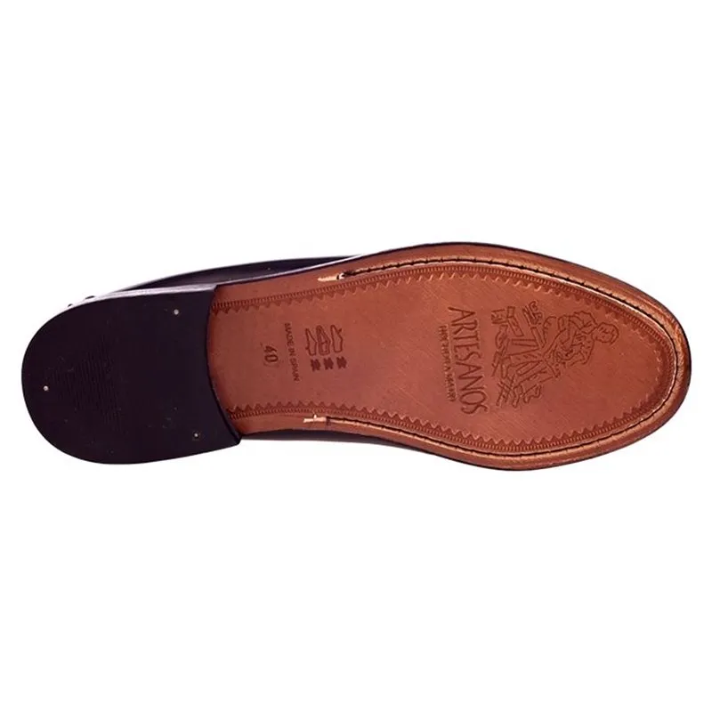 Zapatos Castellanos Hombre Piel Borlas 302 Negro, de Latino