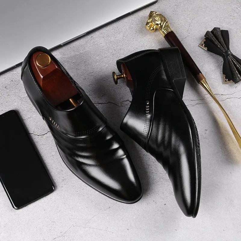 Zapatos De Negocio Con Punta Para Hombre