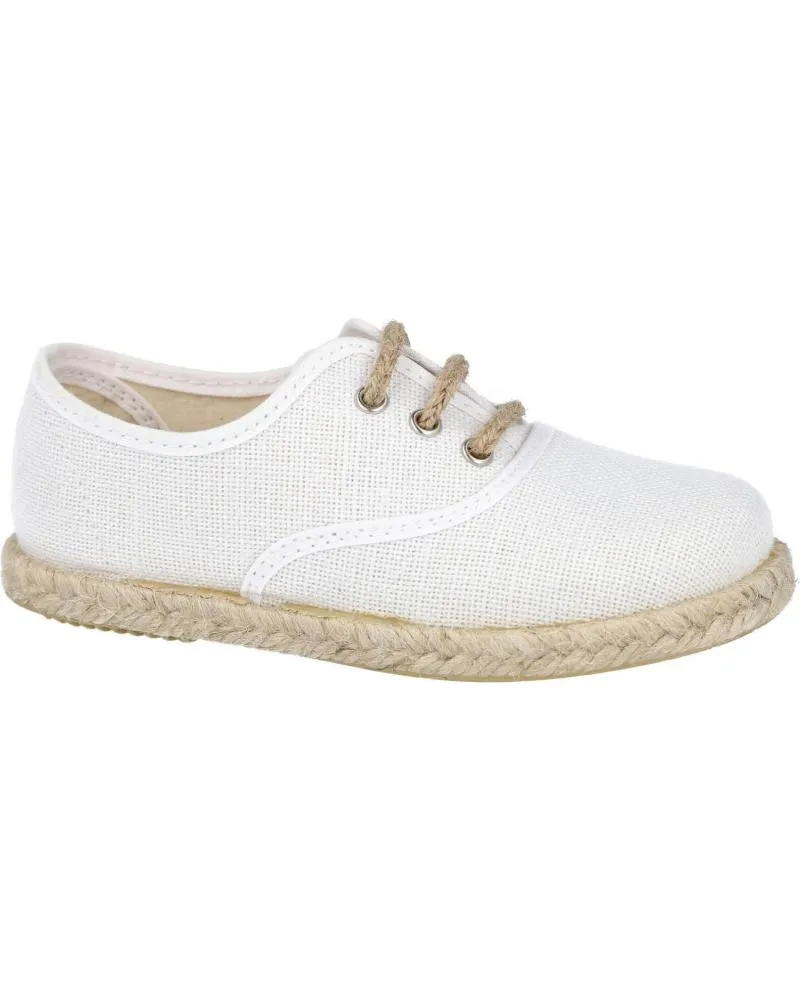ZAPATOS DE NIñO ANDREA RUIZ 260L ALPARGATAS DE YUTE PARA NIÑO BLANCO