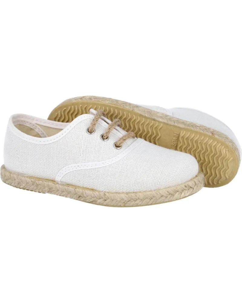 ZAPATOS DE NIñO ANDREA RUIZ 260L ALPARGATAS DE YUTE PARA NIÑO BLANCO