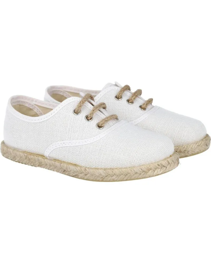ZAPATOS DE NIñO ANDREA RUIZ 260L ALPARGATAS DE YUTE PARA NIÑO BLANCO
