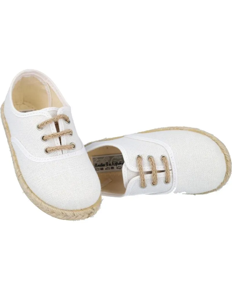 ZAPATOS DE NIñO ANDREA RUIZ 260L ALPARGATAS DE YUTE PARA NIÑO BLANCO