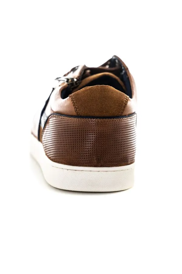 Zapatos De Piel Hombre Redskins Distrait Cognac Marine