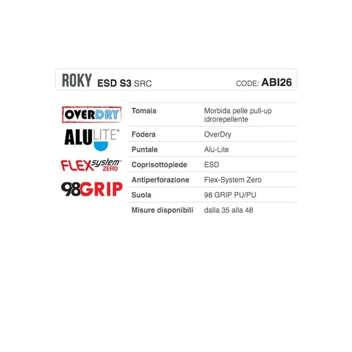 Zapatos de trabajo Aimont Roky S3 SRC ESD