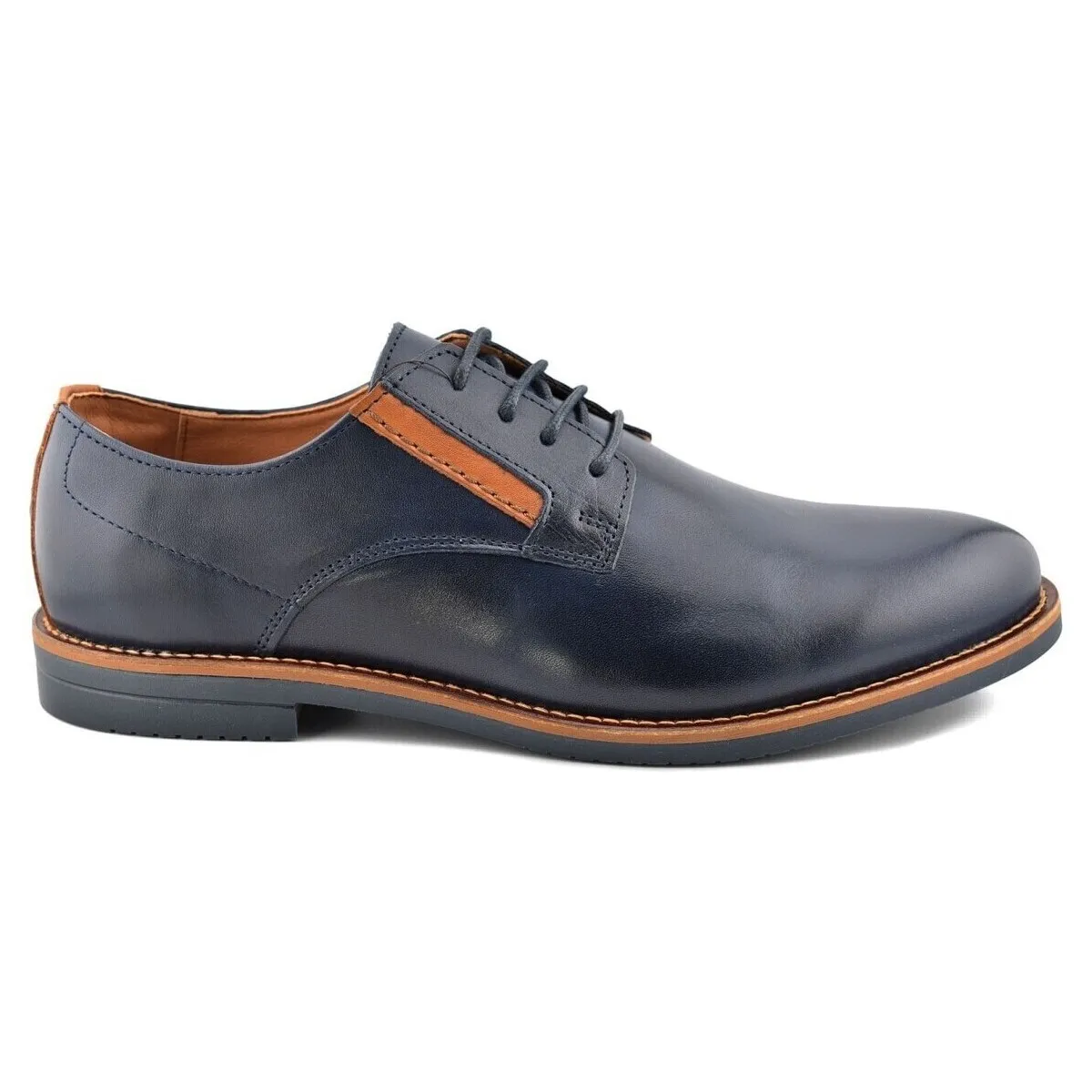 Zapatos para hombre de piel azules by