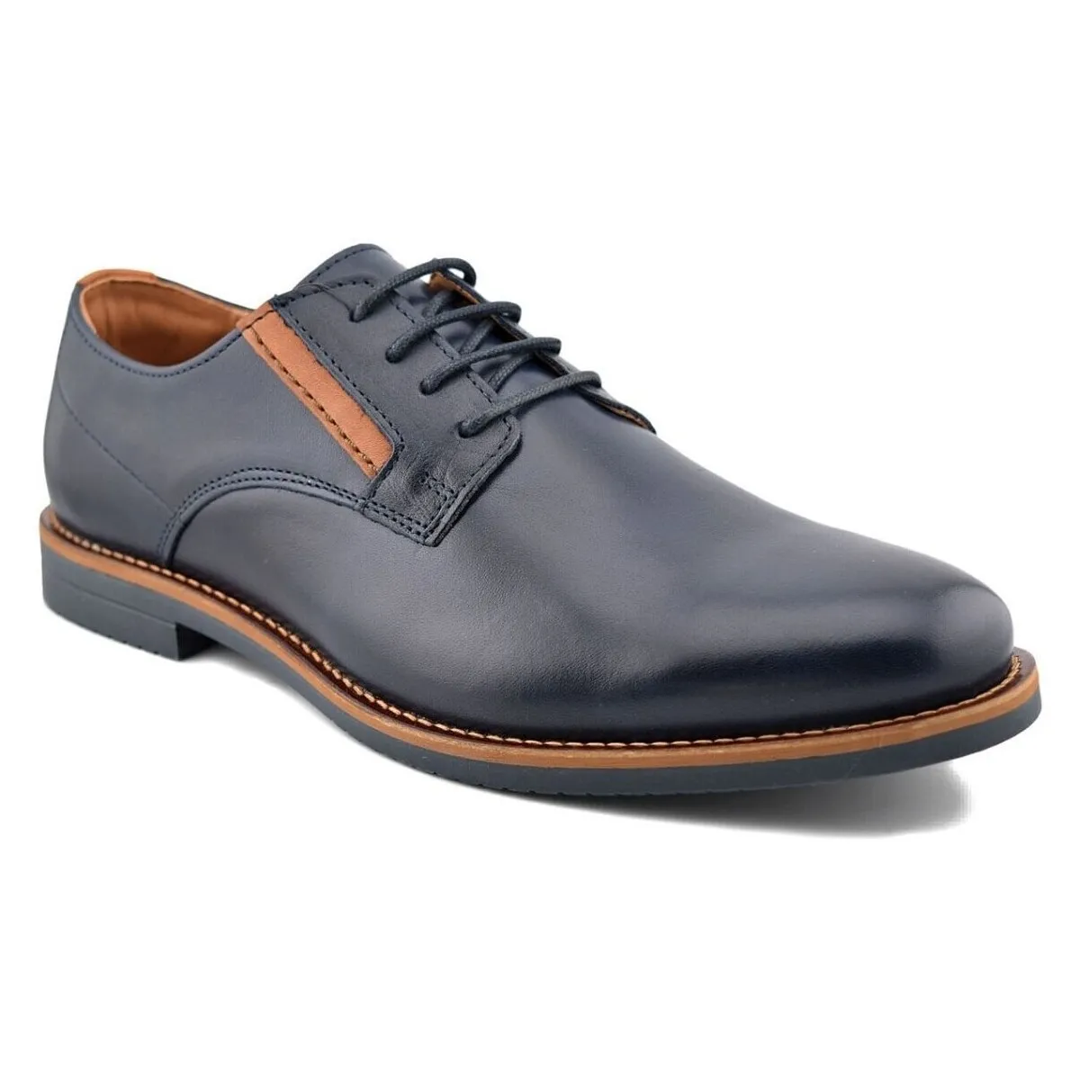 Zapatos para hombre de piel azules by