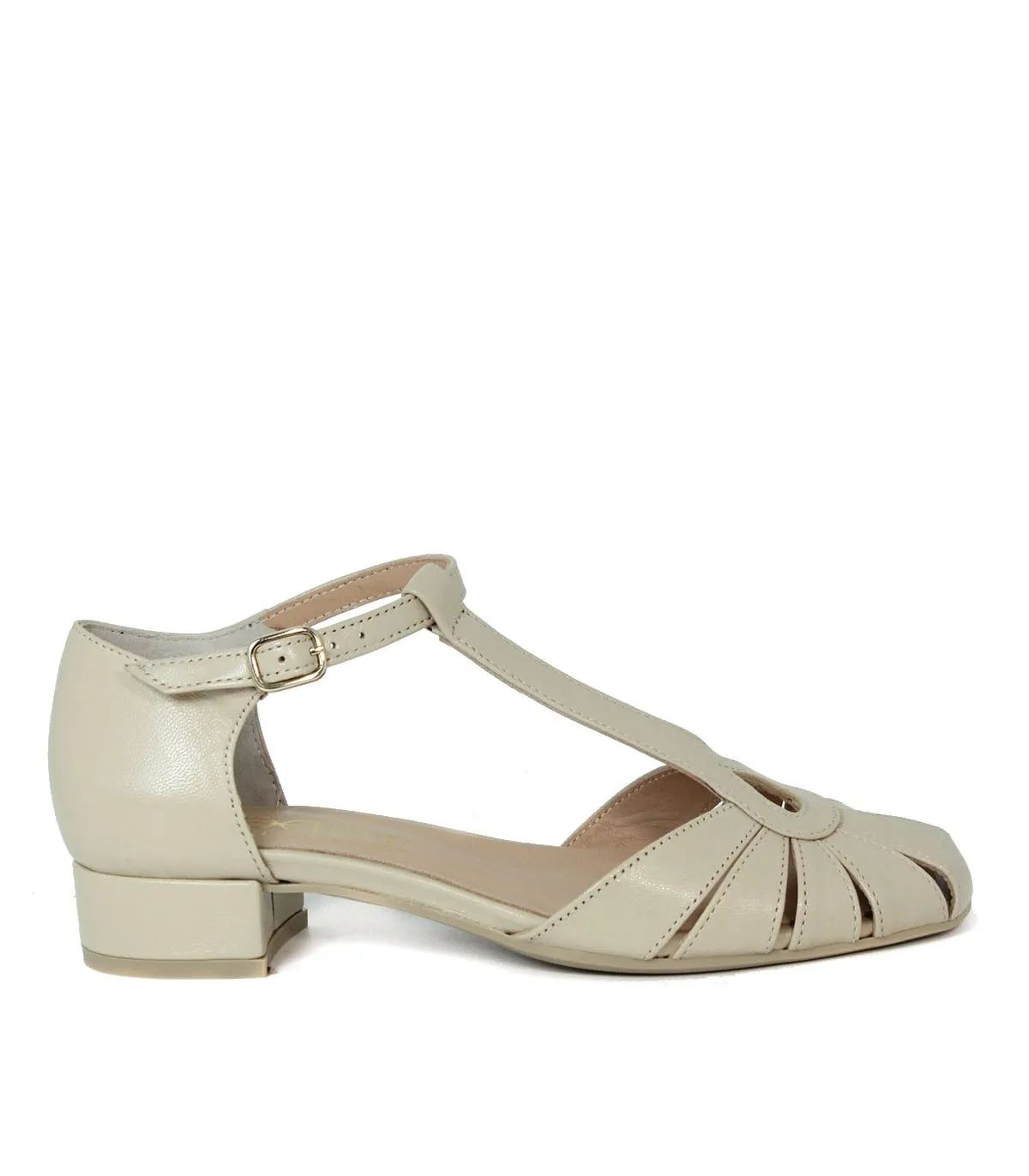 ZAPATOS RETRO DE PIEL PARA MUJER VEXED HELLEN BEIGE